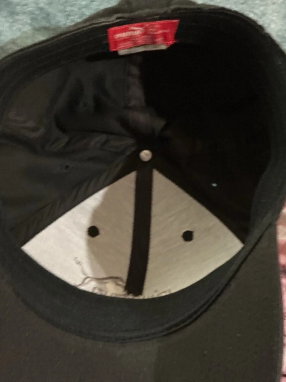 Puma Black and White Baseball Cap with Contrasting Undervisor